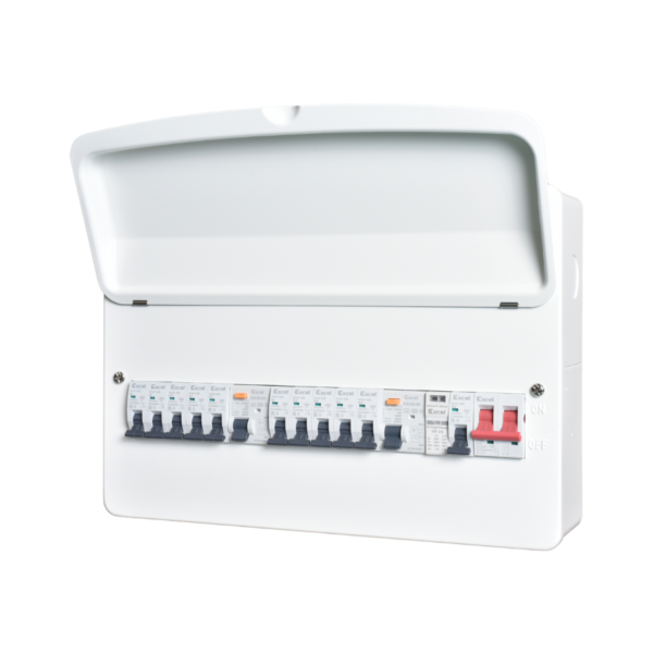 Populated Dual RCD Consumer Units with SPD