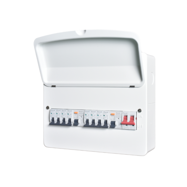 Populated Dual RCD Consumer Units without SPD